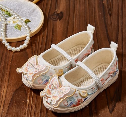 kkdom Girls Handmade Hanfu Shoes Children Chinese Traditional Embroidered Shoes Baby Antique Costume Performance Ballet Flats Toddler Girl2