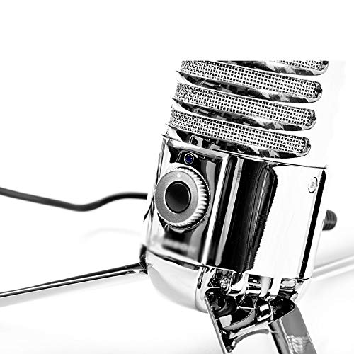 Microphone de studio USB chrome avec pieds pliables et sac de transport - 8