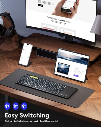 Samsers Foldable Bluetooth Keyboard with Touchpad KT06X の商品画像 1