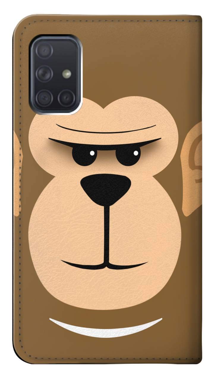 Amazon.com: RW2721 Cute Grumpy Monkey Cartoon PU Leather Flip Case