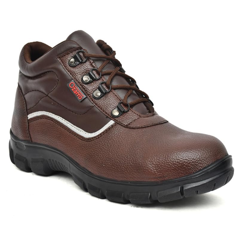 Ozarro Brown Genuine Leather Steel Toe Safety Shoe (NW4425) (B0CJMN3XLW) Amazon Price History, Amazon Price Tracker