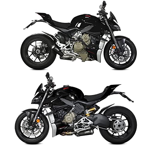 MIVV Pot d'échappement x-m1 inox noir compatible avec Ducati Street fighter v4 2020 2021 thumbnail