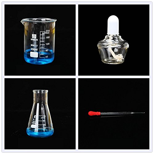 Aparatos de destilación de destilador de laboratorio de cristalería y destilador de agua de la industria científica para hacer aceites esenciales, destilador de alcohol,juego de 23 piezas (250 ml)