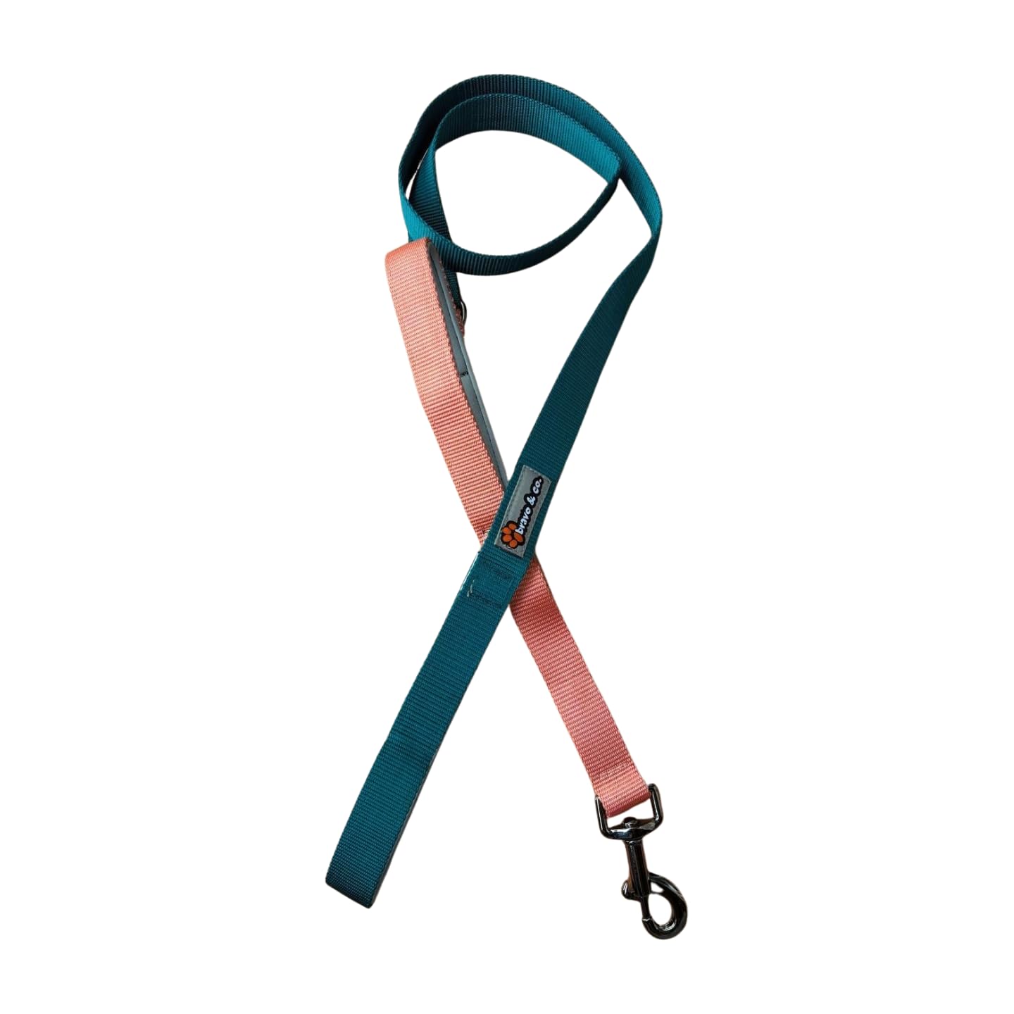 Bravo and Company Dual Handle Strong Dog Walking Leash Dogs 5 Ft Long 1 inch Wide,Solid Color Leash with Padded Handle and Strong Secure Snap Hook. (XL)