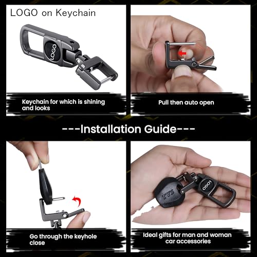 Image of NIVIZEN Heavy Duty Metal Bike Keychain Compatible for Triumph Bikes | 360 Rotating Spring Lock Key Accessories with Triumph | Rust-Free, Durable Gun Metal Black Key Holder