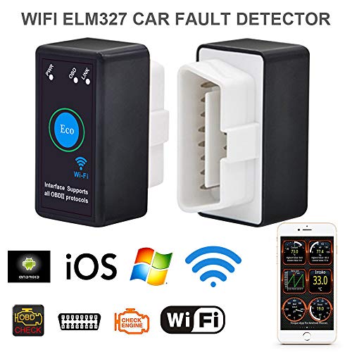 Henreal Herramienta inalámbrica de diagnóstico del analizador de diagnóstico del Coche de ELM327 OBDII OBD2 WiFi
