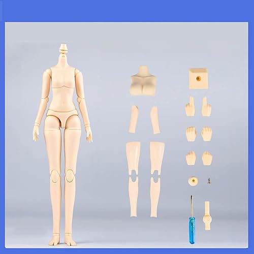 Mini cuerpo de muñeca YMY a escala 16 de 8.6 pulgadas 9.4 pulgadas, cuerpo femenino YMY22YMY24 PVC+POM, busto de dos tamaños, color de piel (YMY24,