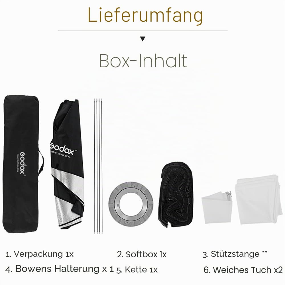 Godox 30 x 120 cm Strip Wabenraster Softbox Rechteck Softbox Bowens Mount für Godox S-Typ-Studio Flash Lights