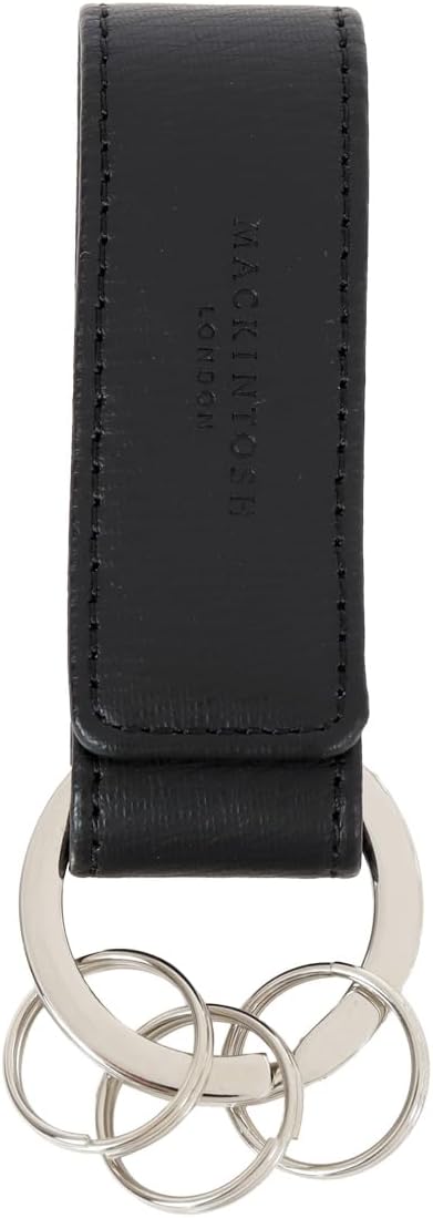 IL BISONTE 黒 レザー キーリング【2025年新作】 キーチェーン 革