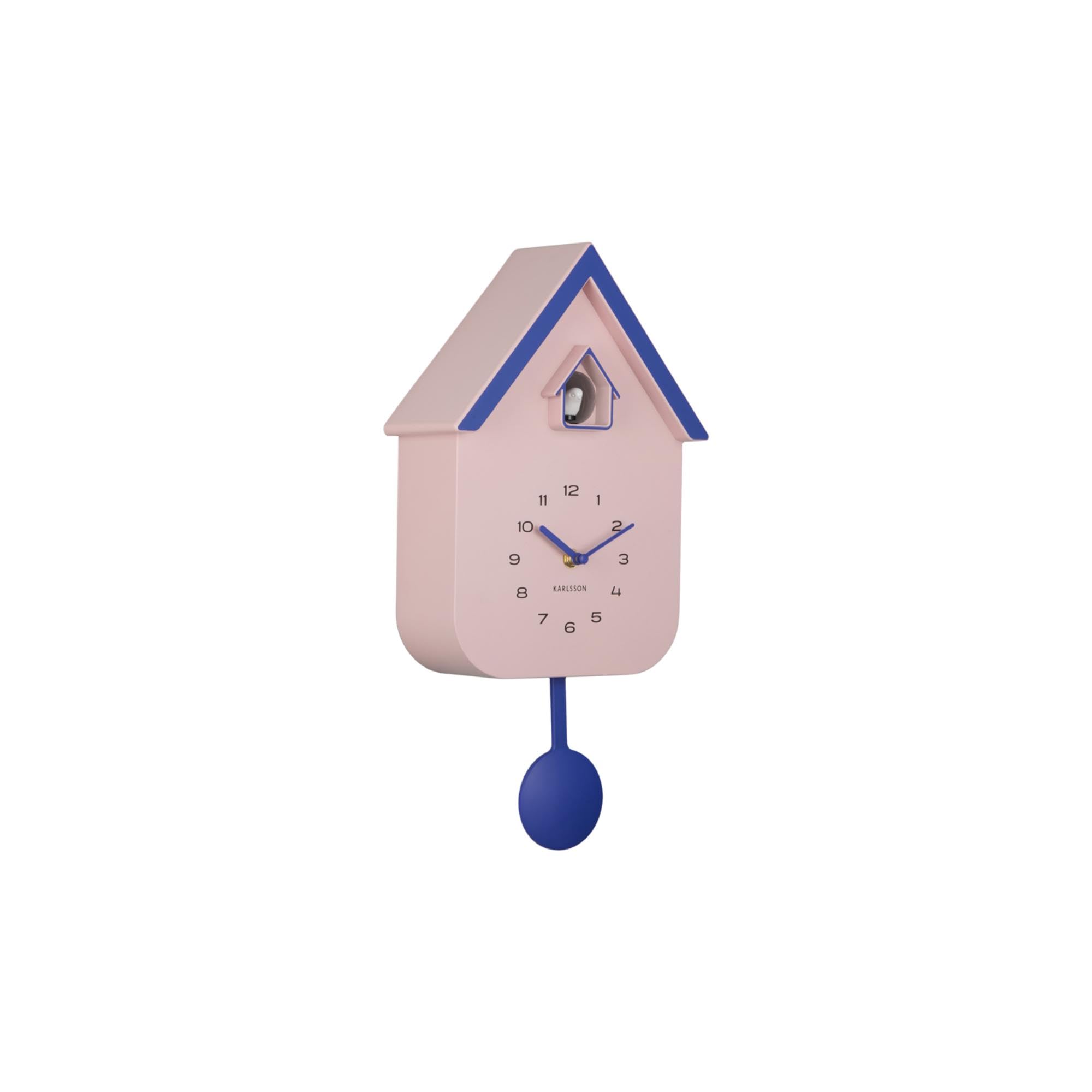 Karlsson Wall clock Dupla Color Cuckoo - Pink - 21,5x21,5x41,5cm - Rectangle - Plastic - Clocks for Living Room - Office - Bedroom