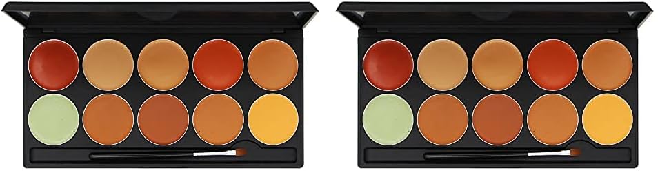 Image of Fashion Colour Studio Finish HD Foundation Palette- 10 High Definition Cream Makeup Shades (Pack of 2)