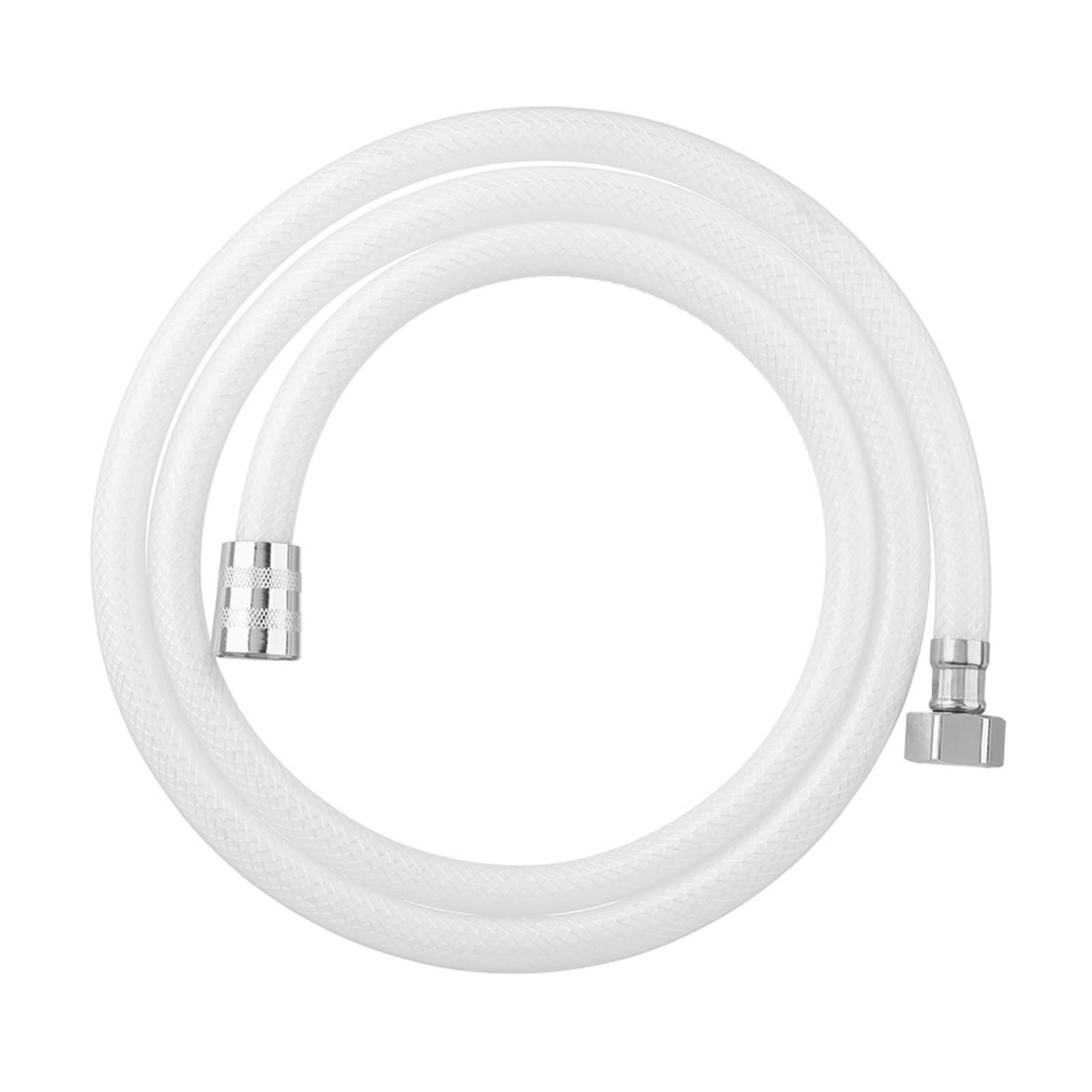 Replacement Handheld Shower Head Hose Explosion-Proof PVC Spray Water Pipe Universal High Pressure Faucet Hose(White-3m)