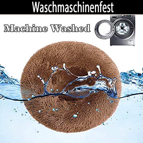 XXL Hundebett Orthopädisch Waschbar Rund Haustierbett für Große Mittelgroße Hunde XL Hundesofa Antistress Kuschelig Hundekissen Memory Foam Hoch Oval Donut Labrador Hundehöhle Braun