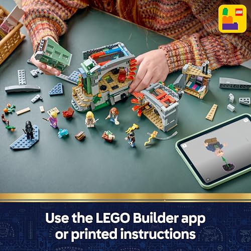 LEGO Harry Potter Luna Lovegood's House Toy - DIY Miniature Model Kit w/a Light Brick & 5 Minifigures - Bedroom Decor Idea - Gift for 10+ Year Old Girls, Boys & Fans - 76467