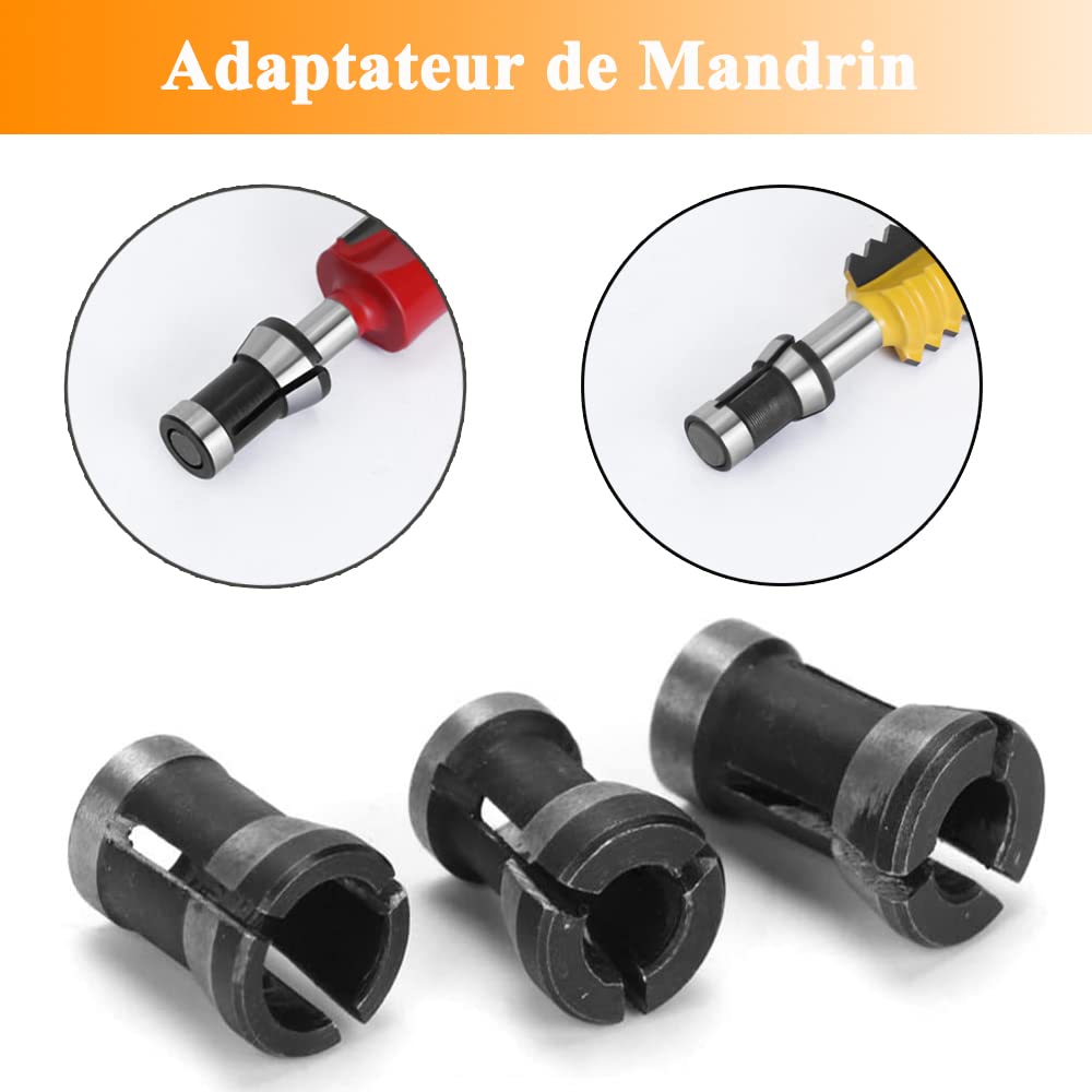 0.6-8 Mm -Adaptateur De Mèches à Moteur électrique 0.3 8mm,mandrin De Serrage à Arbre Sans Clé,Mini Fixation De Mandrin à Tige Hex - Bricolage