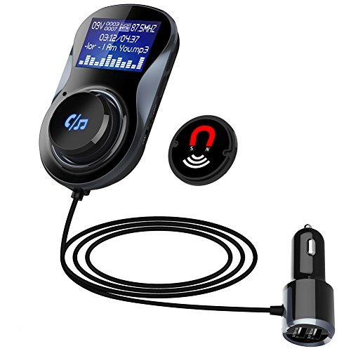 Transmitter Receiver Bluetooth FM, TOP-MAX Wireless Radio Transmitter Adapter Hands-Free Car Kit