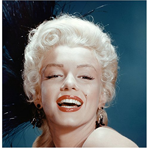 Marilyn Monroe 8x10 Photo Some Like It Hot The Seven Year Itch Gentlemen  Prefer Blondes Black Feathery Head Dress Blue Background Sexy Open Mouth  Smile kn at Amazon's Entertainment Collectibles Store