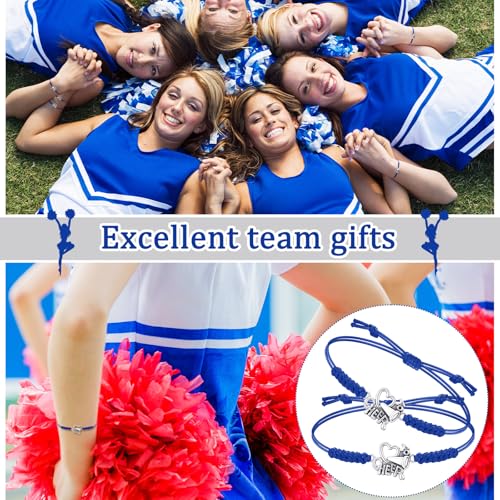 rtteri 20 pcs cheerleader gifts cheer bracelet girls charm bracelet adjustable cheerleader gifts for cheer team jewelry accessories bulk