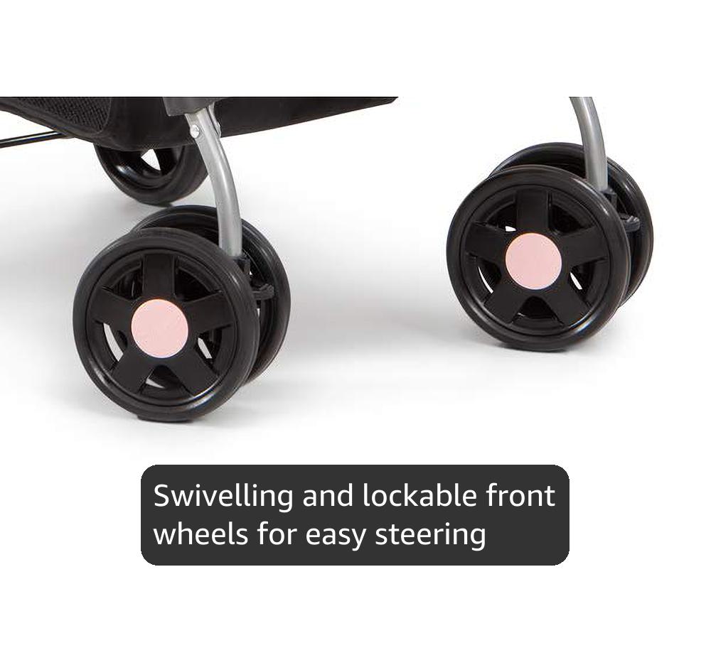 hauck Sport, Disney Minnie Sweetheart - Super Lightweight Travel Pushchair (only 5.9 kg) Compact & Foldable, Fully Reclining, XL Storage Basket, from Birth up to 15 kg