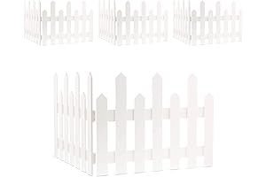 Adorable White Picket Fence Enchants Gardens and Christmas Trees