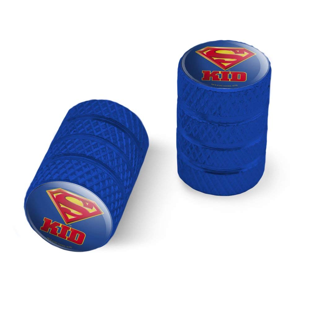 Superman Super Kid Shield Logo Motorcycle Bicycle Bike Tire Rim Wheel Aluminum Valve Stem Caps