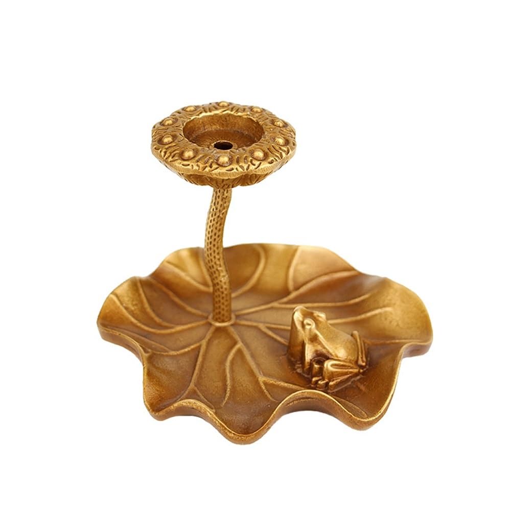 Brass Trumpet Reverse Flow Incense Burner Home Indoor Decoration Tea Ceremony Holder Ornament Decor