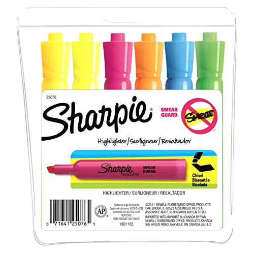 Sharpie Accent Tank-Style Highlighters (25076) 6 Colored Highlighters Per Set x 5 Sets