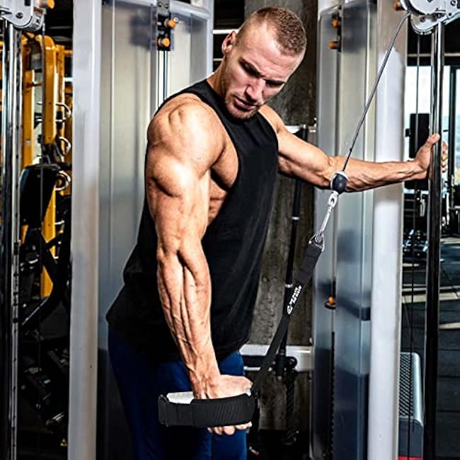 Arm Wrestling Exercise Handle ¦µ2in Grip Wrist and Forearm Exerciser Pulldown Triceps Rope Workout