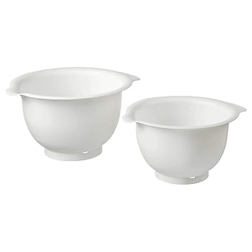Digital Shooppy Mixing Bowl, Set of 2, White