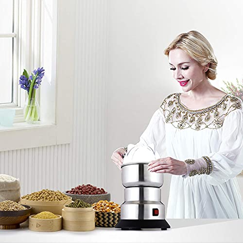 ywewsq Molinillo de café eléctrico, Molinillo de nueces de Granos de café de 550 W con Cuchillas de Acero Inoxidable… - Imagen 4