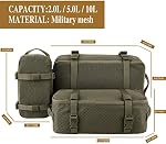 PETAC GEAR 3 PCS Tactical Modular Packing Cubes, Large Capacity Mesh Storage Bag,Outdoor Travel Organize Storage Pouches Bags., Ranger Green, Large, Quick Dry Mesh