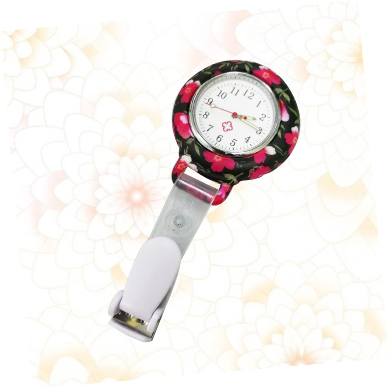 3stücke Ethnische Blumenpflegeuhr Tragbare Silikon-taschenuhr Für Krankenschwestern Präzise Zeitmessung Für Alltag Und Medizinische Anwendungen