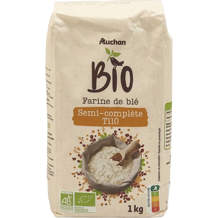 Farine de blé semi-complète T 110 bio,1 kg