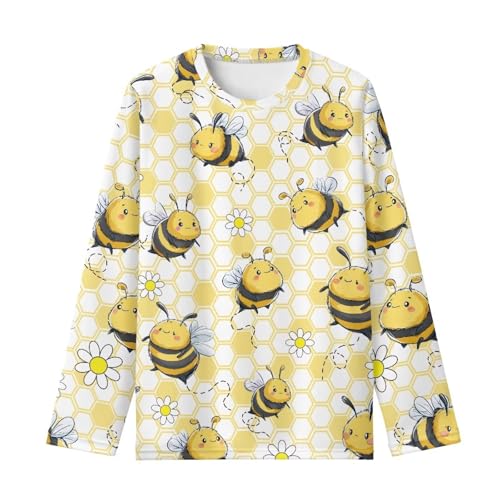 Image of Renewold Boys Girls Tees Kids T-Shirt Long Sleeve Crewneck T Shirts Casual Athletic Tops Clothing for Home School Travel