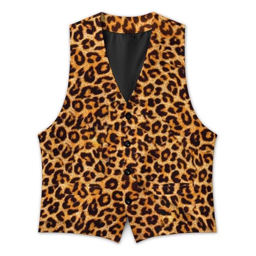 Animal Leopard Print Funny Men's Formal Suit Vest Casual Business Dress Waistcoat Printed Vest Slim Fit2