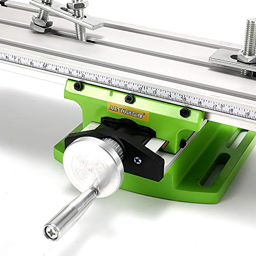 GMKD Mini Milling Machine Work Table, Portable Compound Bench with X-Y 2 Axis Adjustive, Multifunction Drilling Slide Table for Bench Drill, Electric Drill Stand