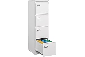 Sturdy and Spacious: 4-Drawer Locking File Cabinet for Secure Document Storage