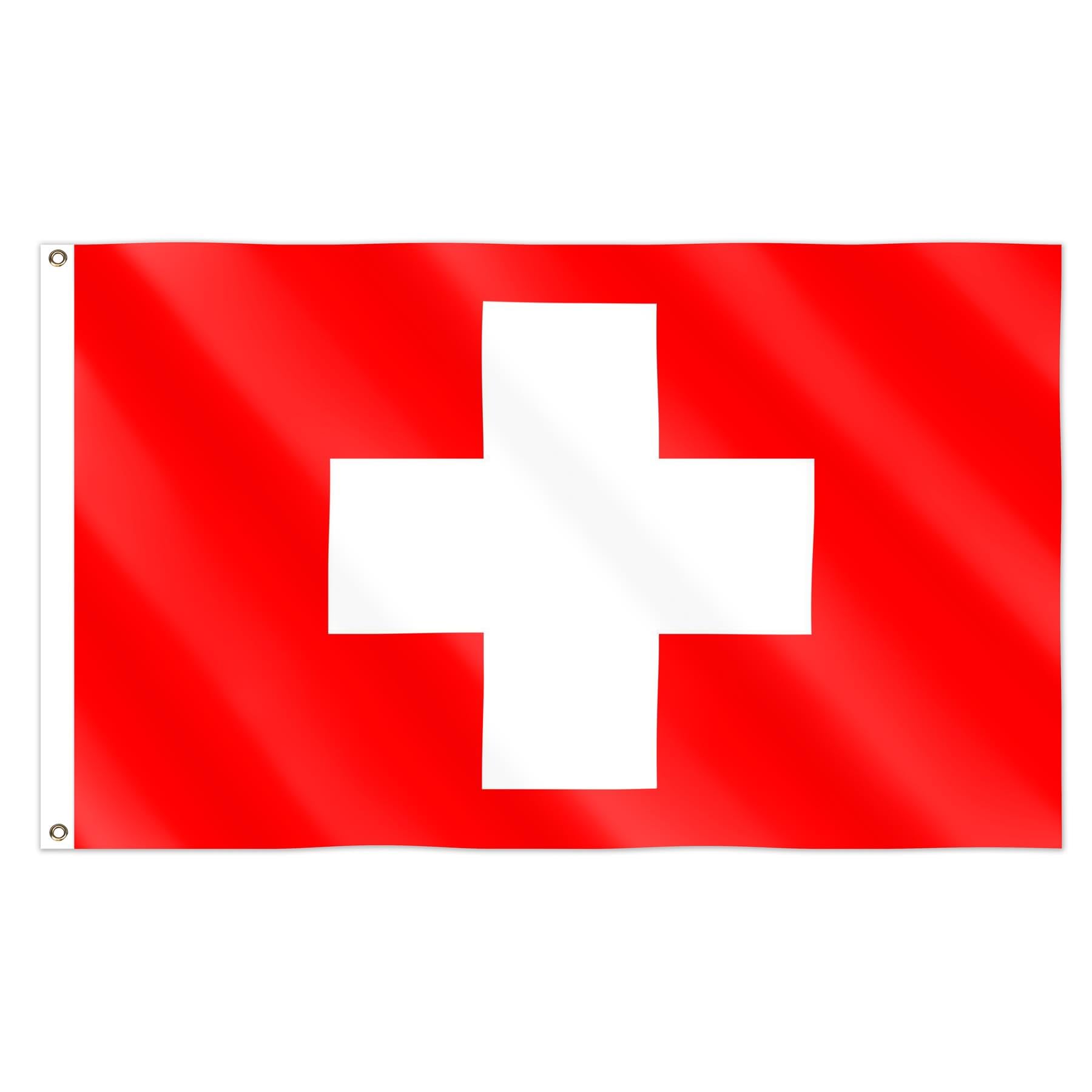 World Cup 2026 Flag - Official National Flag 5ft X 3ft Large Double Sided With Brass Eyelets USA Canada Mexico (Switzerland) — image 1