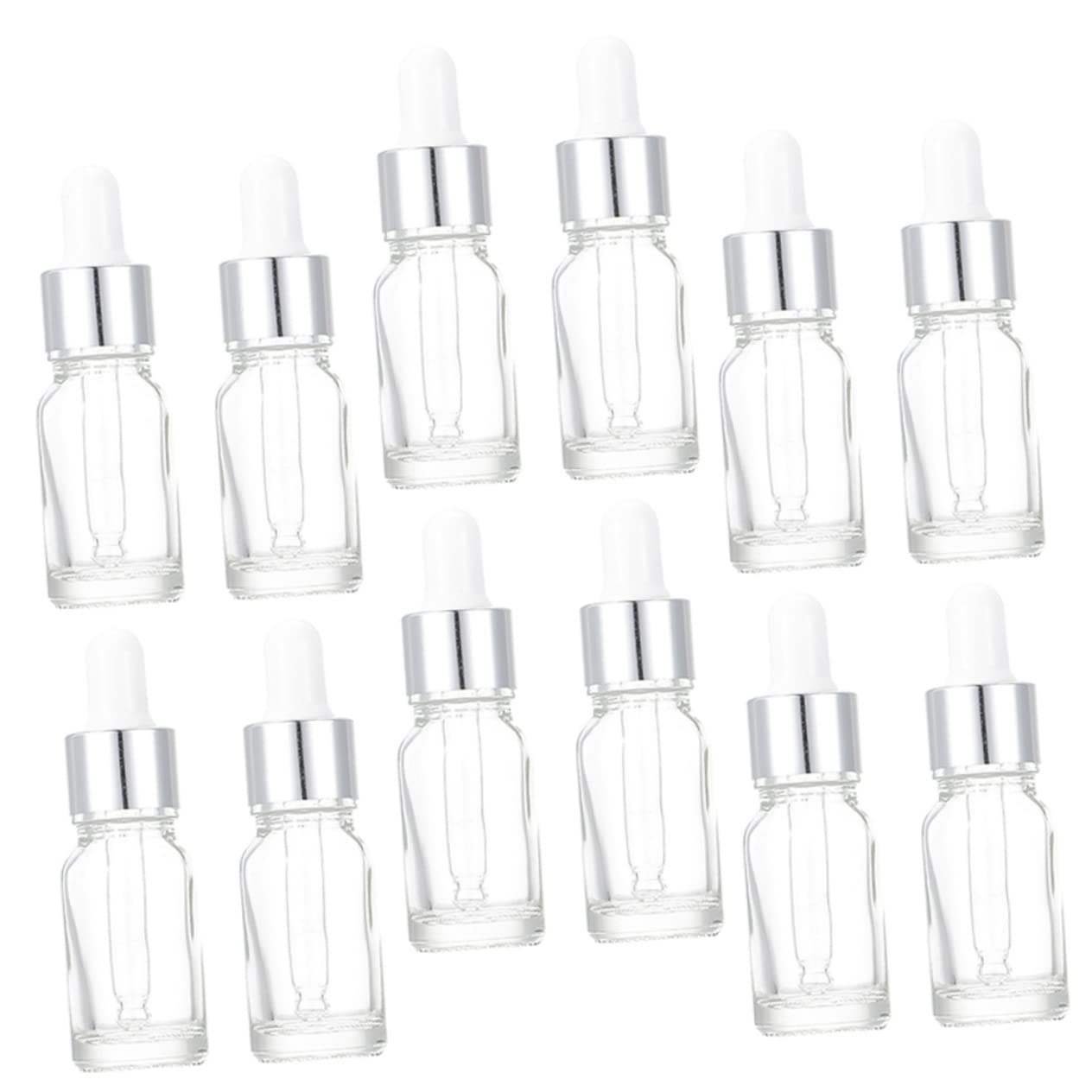 24 piezas botella de aceite esencial de vidrio cuentagotas de vidrio de aceite esencial botellas de vidrio transparente botella cuentagotas botellas de líquido cosmético frascos de muestra de perfume