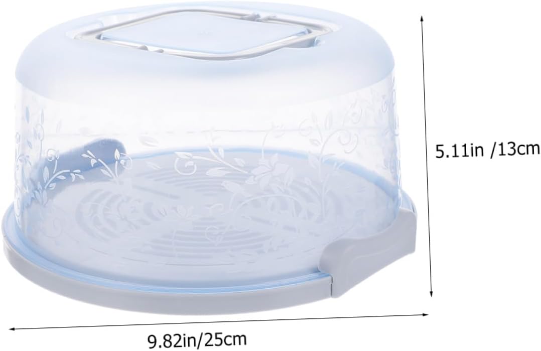 NUOBESTY Cake Carrier 2pcs PP round Box with Handle and Lid