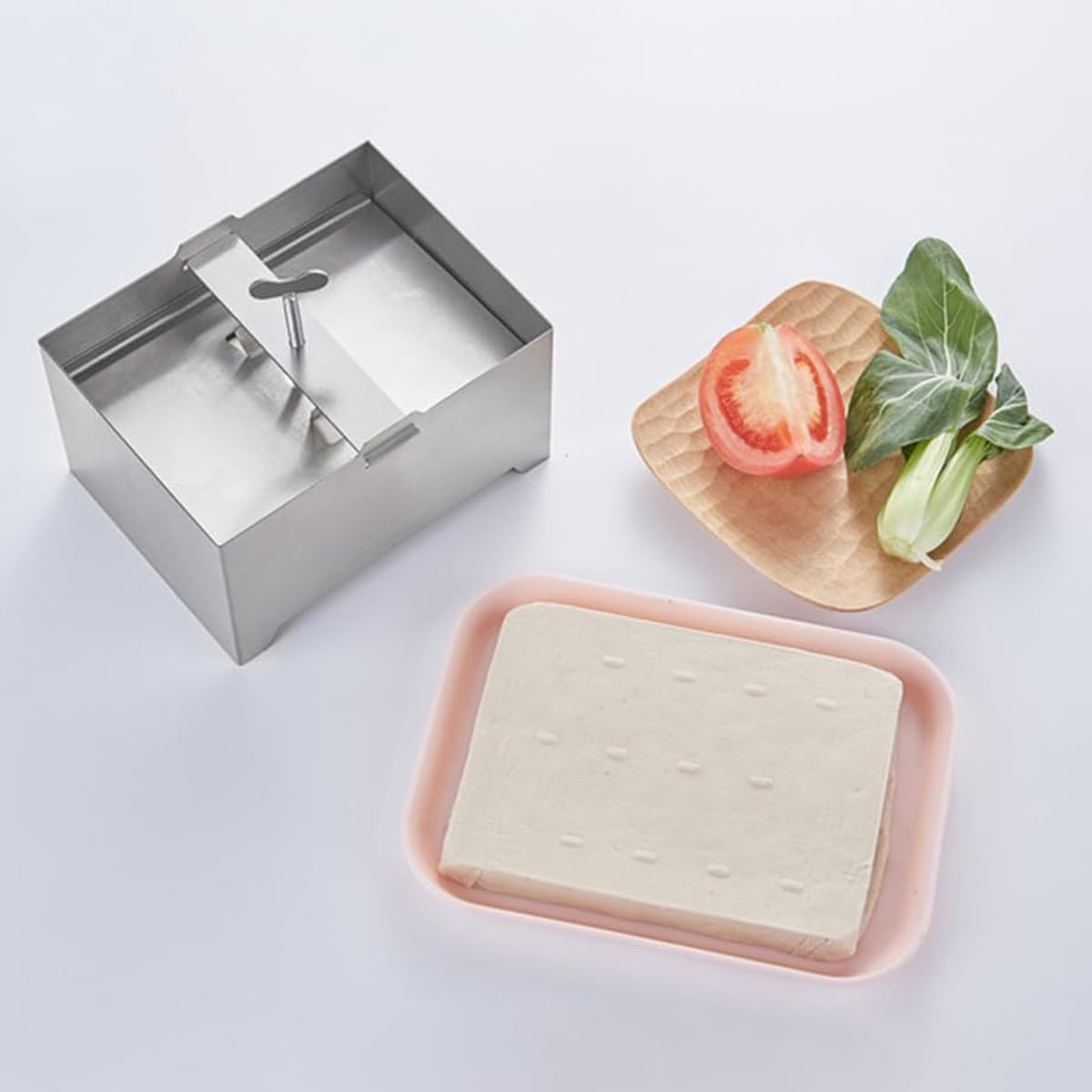 Kit per stampo per pressatura fai da te in acciaio inox per tofu, stampo per pressatura per tofu, stampo per la produzione di tofu con cagliata di soia