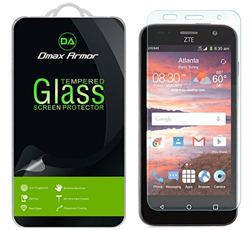 Dmax Armor for ZTE Maven/ZTE Overture 2 Glass Screen Protector, [Tempered Glass] 0.3mm 9H Hardness, Anti-Scratch, Anti-Fingerprint, Bubble Free, Ultra-Clear