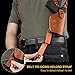 GUN & FLOWER Brown Leather Shoulder Holster Fits Glock 17/19, 1911, M&P 9, Taurus G2C/G3C, Sig P226, Beretta 92FS, Vertical Concealed Holster with Dual Mag Holder, Right Hand