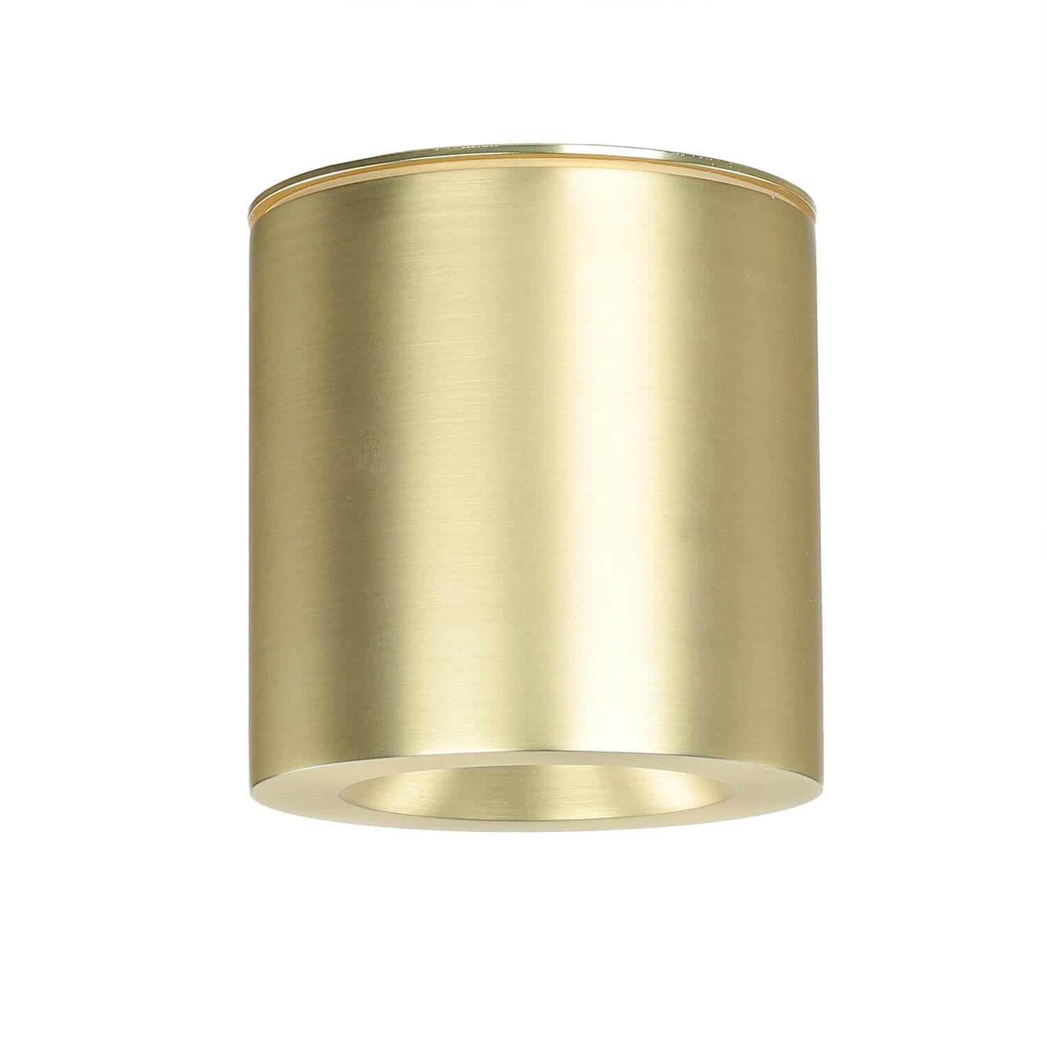 Licht-Erlebnisse Deckenstrahler Aluminium in Gold IP44 Bad Küche Flur 8,5 cm rund GU10 Zeitlos elegant stilvoll akzentuiert kleiner Deckenspot Badezimmer AZORK