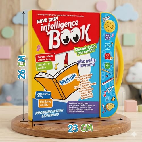 Image of Alphabet Learning Book for Kids - Interactive Talking Sound Book with Music | ABC Letters, Numbers&Shapes Educational Toy | Boys Girls Flash Card Book
