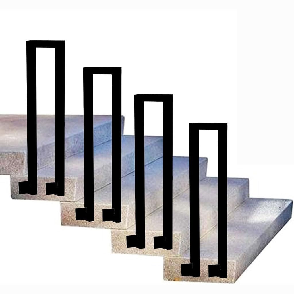 Industrial U-Style Wrought Iron Stair Handrail, Matte Black Floating Step Guard Rail, for Porch Garden Loft Corridor Villa Hotel Elderly Children's Support Bar(Size:2.95ft/90cm)