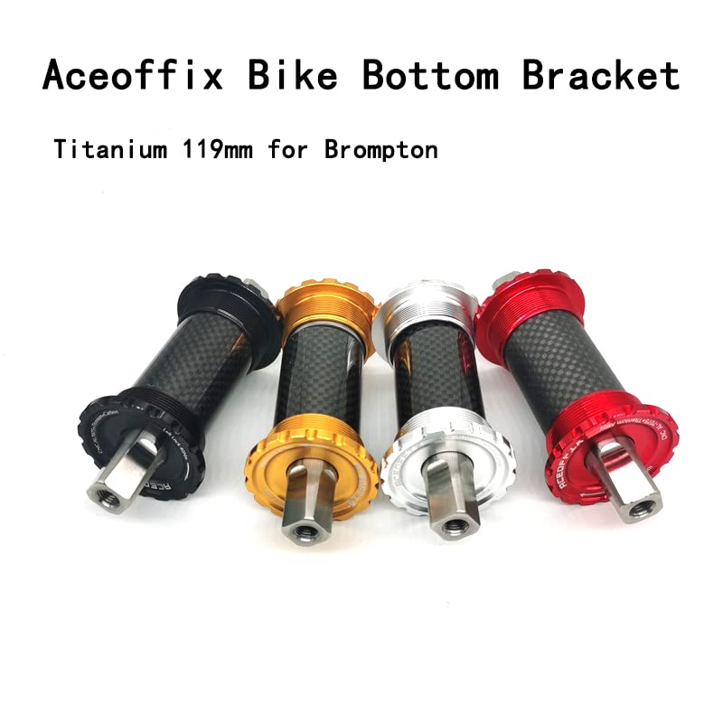 Tretlager 3 Farben Ultraleicht Titan-Quadrat-Kegel-Bodenhalterung 119mm for Fahrrad Innenlager