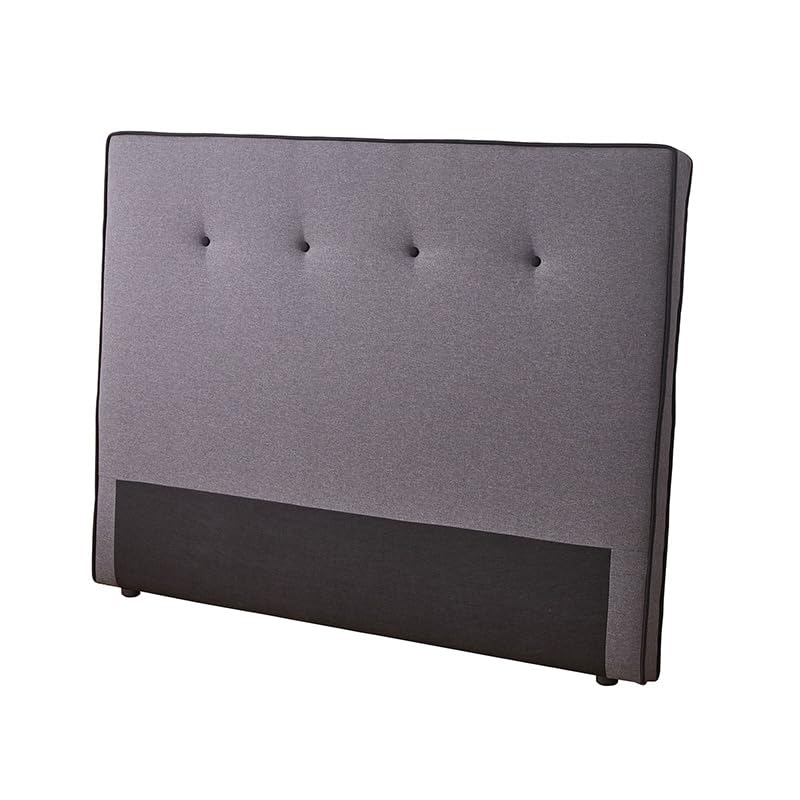 Buyqualia Cabezal tapizado en Tela Color Ceniza – Estilo Moderno y Elegante, para Cama de 150/160 cm, 160x120x8 cm