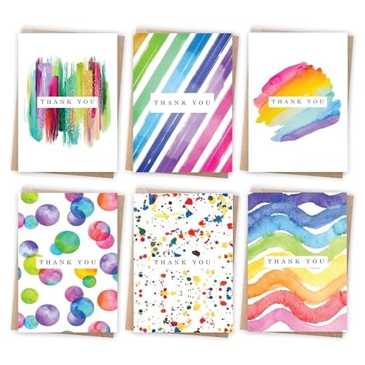 Giftinghouse Lot de 24 cartes de remerciement avec enveloppes, cartes de remerciement pour enseignants, mariages, enfants, Noël, entièrement recyclables, fabriquées au Royaume