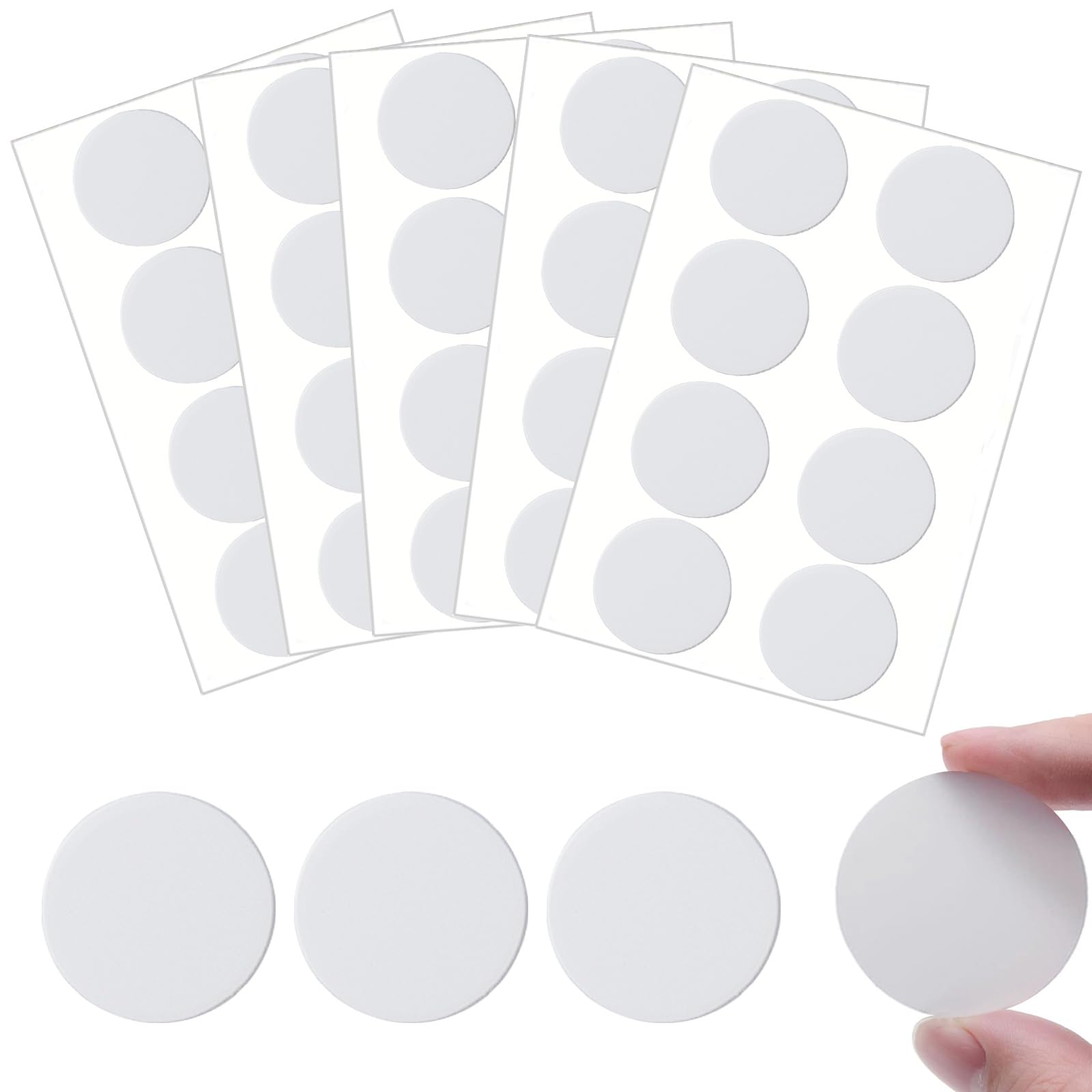 40 Pezzi Tappi Copriviti Adesivi Bianchi 50mm in PVC Tappi Copriforo Copri Viti Tappo di Foro Vite Adesivi Autoadesivi Rotondo per Fori Viti Mobili Armadi Scrivanie Pareti